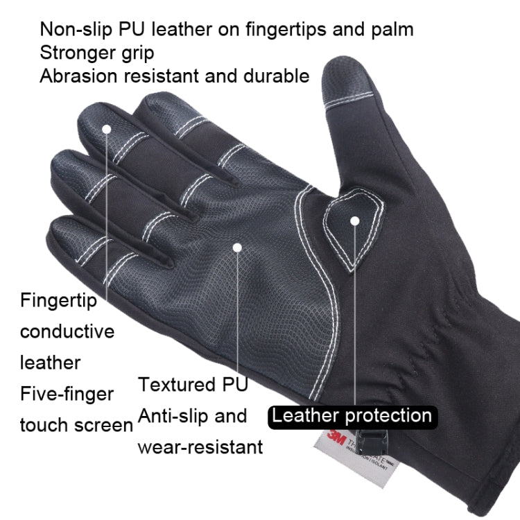HUNTRANGE A023 Outdoor Waterproof Sports Riding Velvet Touch Screen Gloves