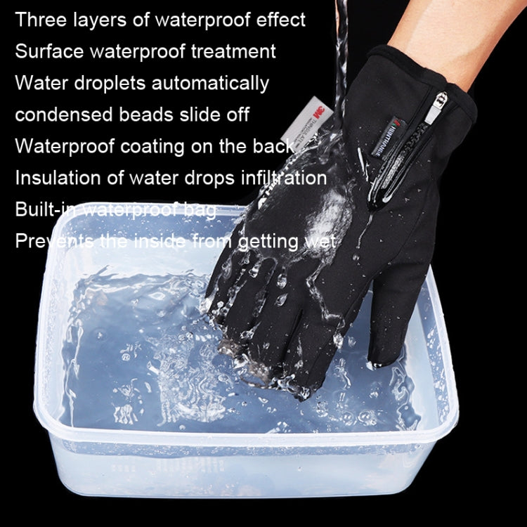 HUNTRANGE A023 Outdoor Waterproof Sports Riding Velvet Touch Screen Gloves
