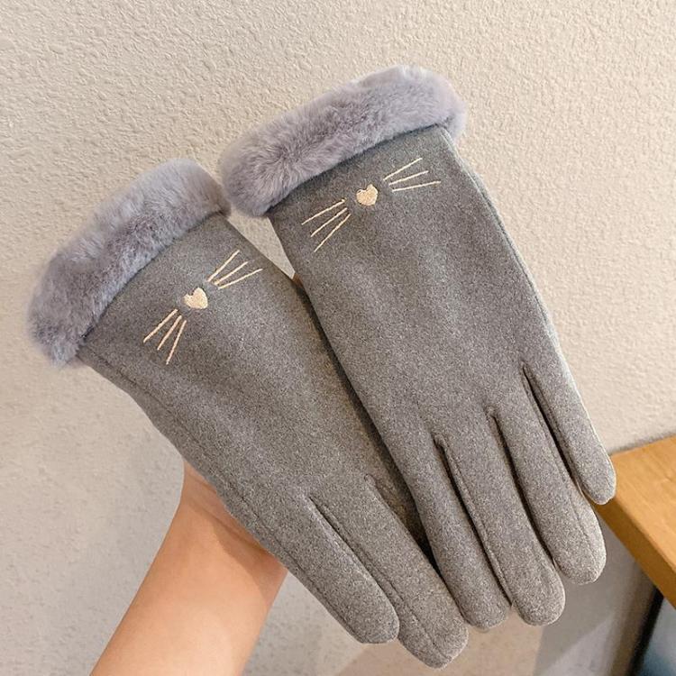 A56 Keep Warm Touch Screen Plus Velvet Thick Anti-Cold Riding Gloves