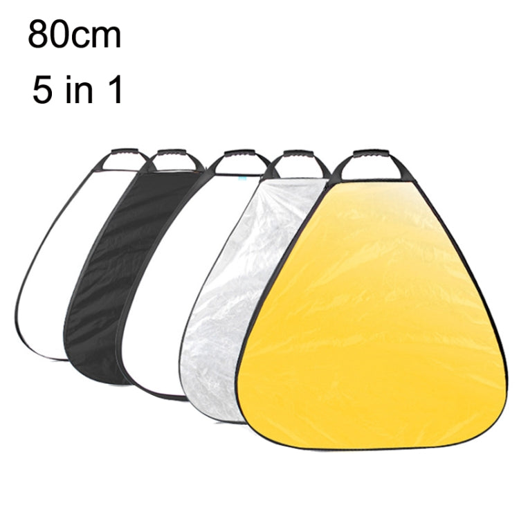 Selens  5 In 1 (Gold / Silver  / White / Black / Soft Light) Folding Reflector Board, Size: 100cm Triangle