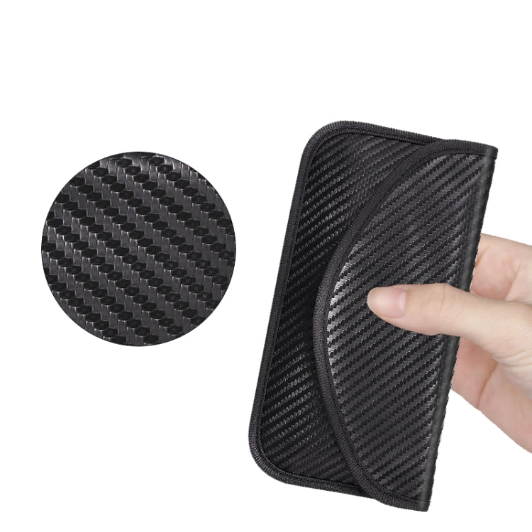 Carbon Fiber Signal Shielding Bag Radiation-proof RFID Phone Key Bag 20 x 10cm
