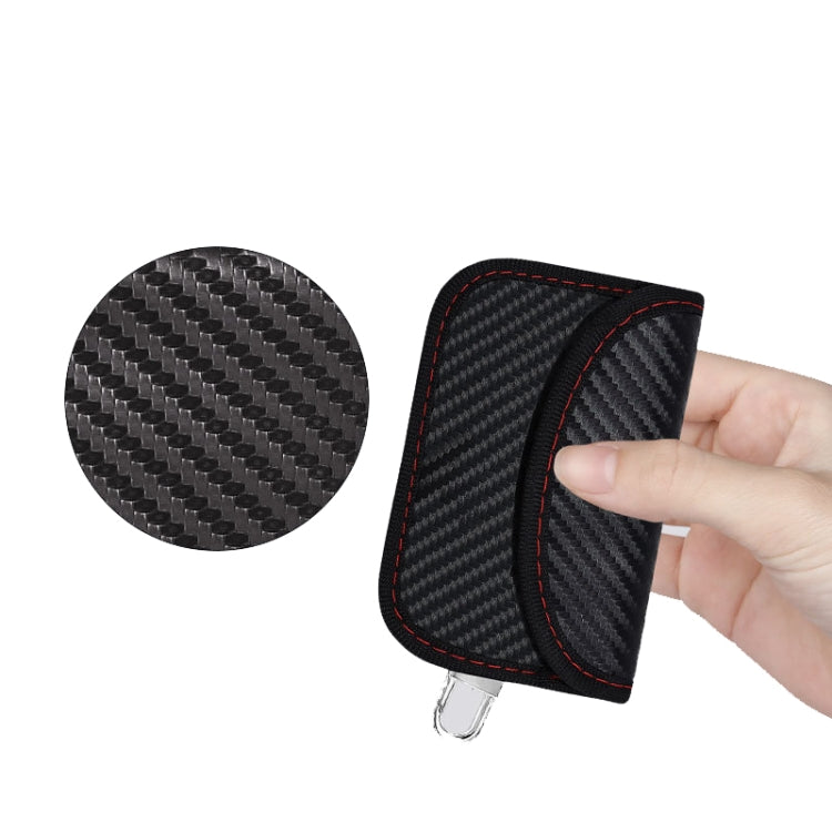 Carbon Fiber RFID Card Case Radiation-Proof Car Key Signal Shielding Bag