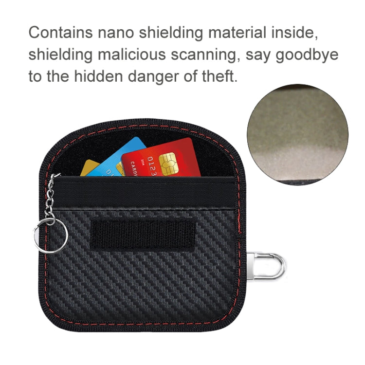 Carbon Fiber RFID Card Case Radiation-Proof Car Key Signal Shielding Bag