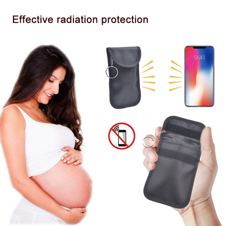 Double Buckle Car Key Signal Shielding Bag Anti-Magnetic RFID Card Case