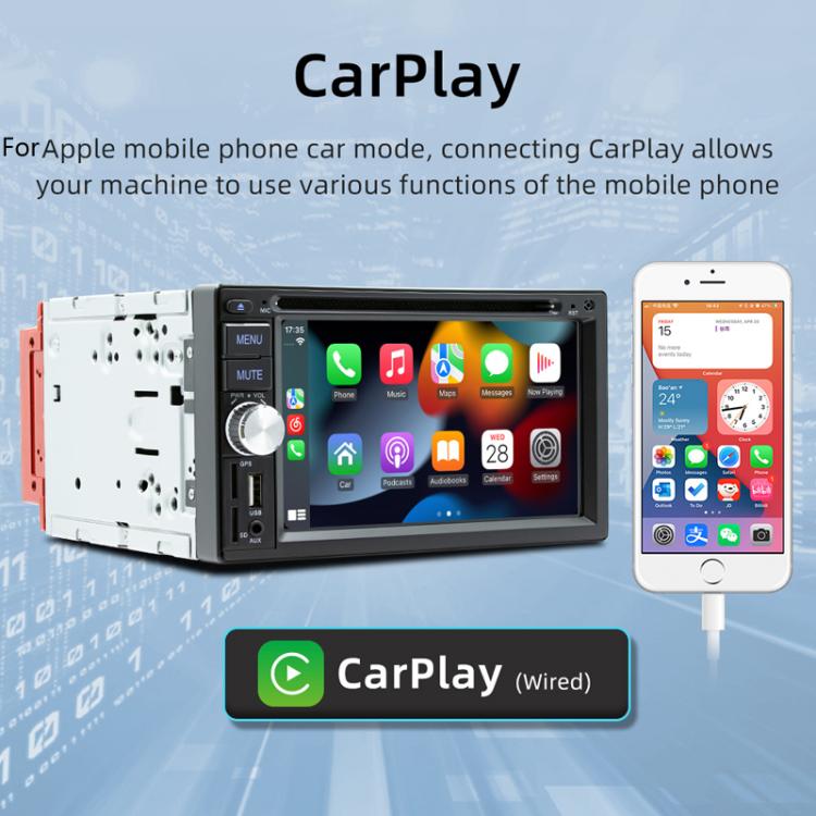 6.2 inch Bluetooth AUX Mobile Phone Interconnection USB Interface Car DVD