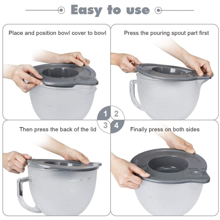 KA-T5 For KitchenAid K5GB 5QT Tilt Head Stand Mixer Glass Bowl Seal Lid