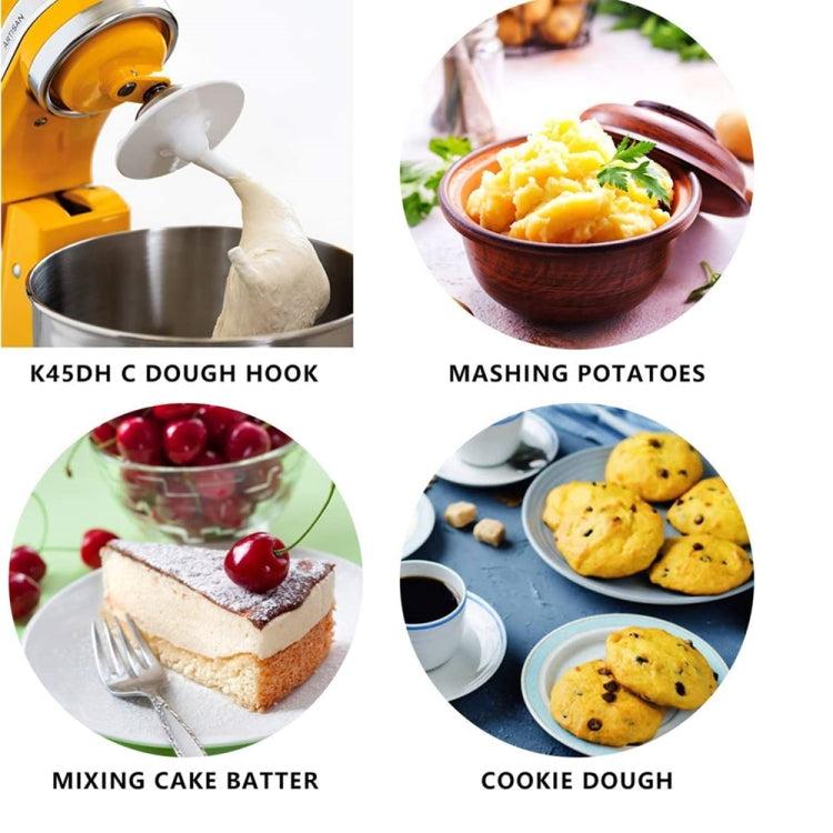 K5ADH-16 For 6QT Bowl-Lift Stand Mixers Home Restaurant Baking Dough Hook Mixing Tools