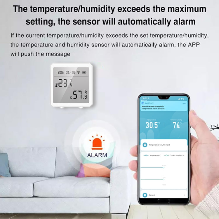Wifi Temperature And Humidity Meter Sensor Equipment Smart Home Graffiti APP Temperature And Humidity Sensor