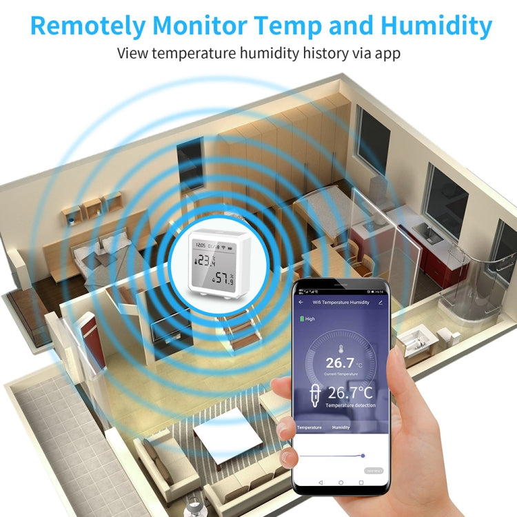 Wifi Temperature And Humidity Meter Sensor Equipment Smart Home Graffiti APP Temperature And Humidity Sensor
