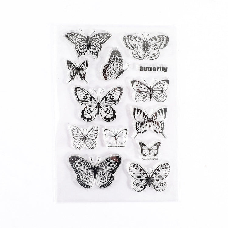 5 PCS Vintage Botanical Arrangement Handbook Clear Silicone Stamp