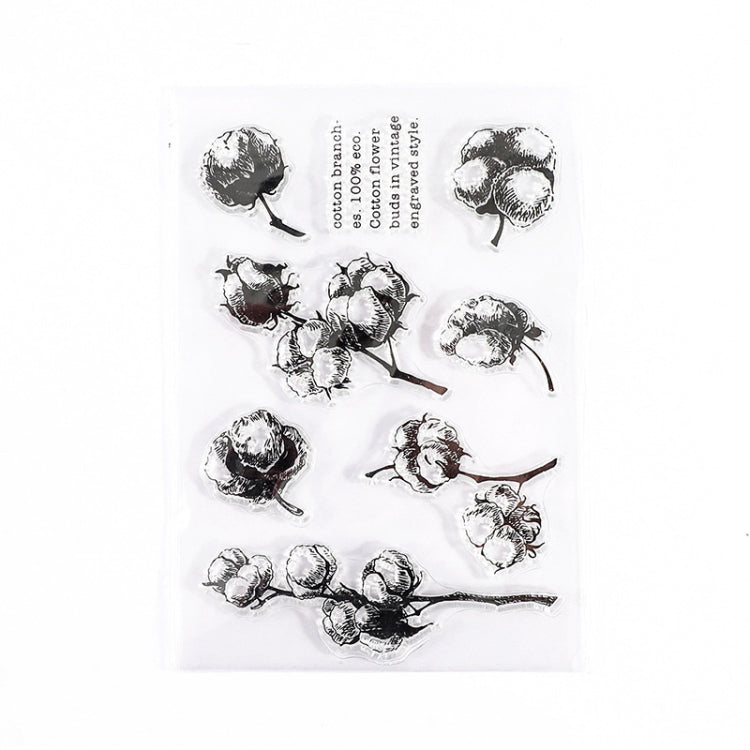 5 PCS Vintage Botanical Arrangement Handbook Clear Silicone Stamp