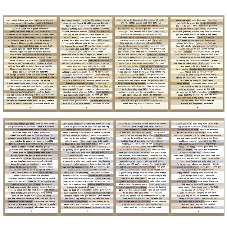 1 Sets Handbook DIY Vintage Text Sticker Material Pack