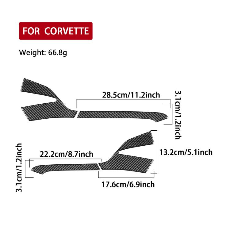 For Chevrolet Corvette C8 4pcs /Set Left-Hand Drive Rearview Mirror Anti-Scratch Stickers