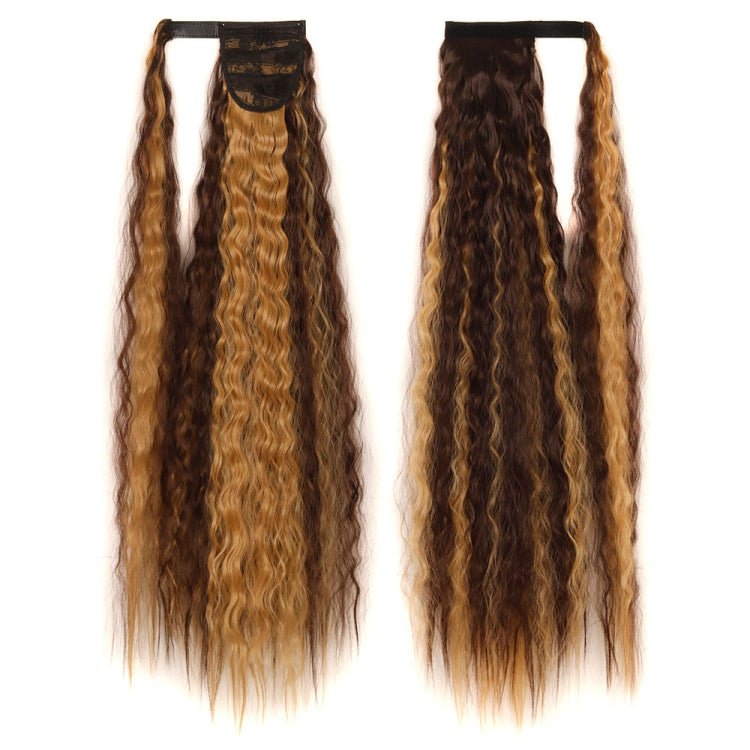 MST8568 Invisible Adhesive Bandage Wigs Corn Perm Long Ponytail Wigs