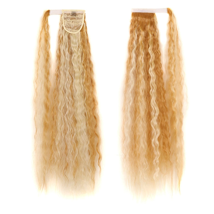 MST8568 Invisible Adhesive Bandage Wigs Corn Perm Long Ponytail Wigs