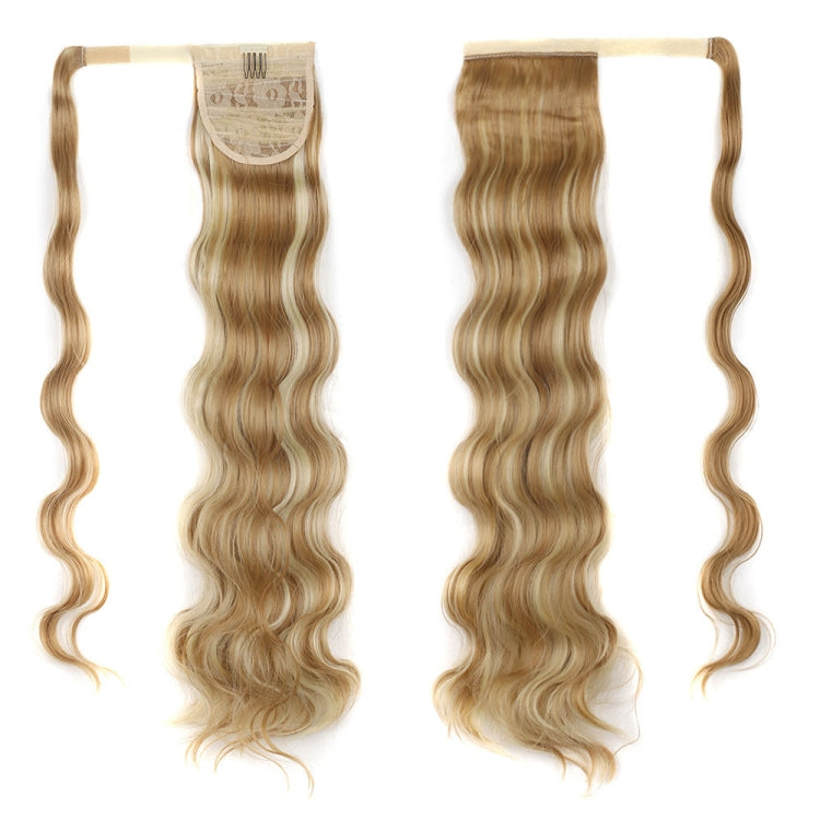MST08 Adhesive Tie-On Wigs Ponytail Fluffy Long Curly Wigs High-Ponytail