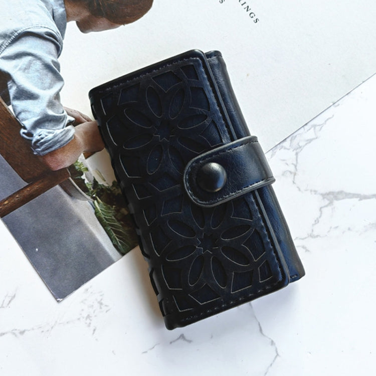 PU Multi-functional Triple Fold Buckle Women Key Bag