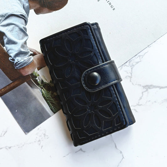 PU Multi-functional Triple Fold Buckle Women Key Bag