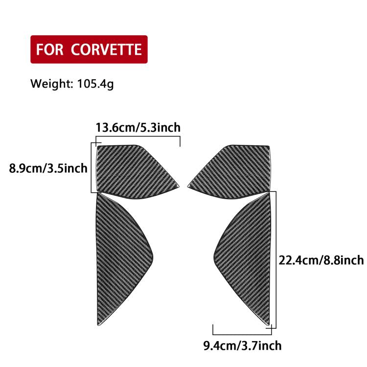 For Chevrolet Corvette C8 4pcs /Set Front Slot Decoration Sticker