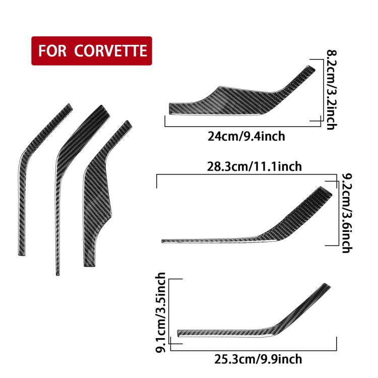 For Chevrolet Corvette C8 6pcs /Set Inner A-Pillar Speaker Sticker