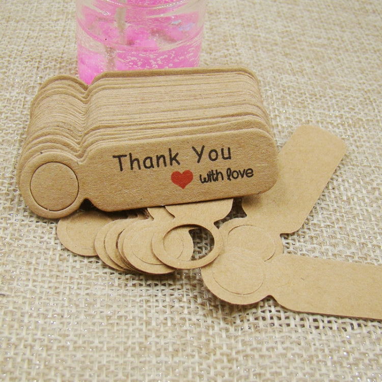 100pcs /Set Small Retro Baking Label DIY Jewelry Price Tag Bookmark Gift Card