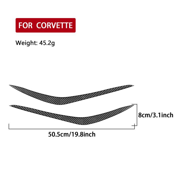 For Chevrolet Corvette C8 2pcs /Set Bumper Lip Decorative Sticker