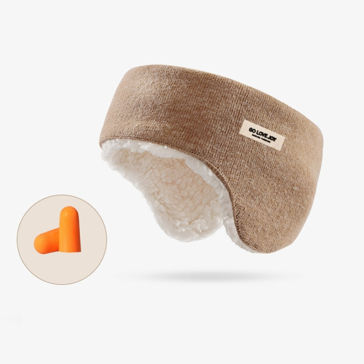 Golovejoy Winter Warm Soundproof Earmuffs + Earplugs Set Sleep Eye Mask, 2 In 1 (Beige), 2 In 1 (Khaki), 2 In 1 (Gray), 2 In 1 (Pink), 2 In 1 (Black)