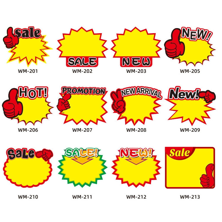10 bags 21x15cm Explosion Sticker Product Price Tag Supermarket Price Label