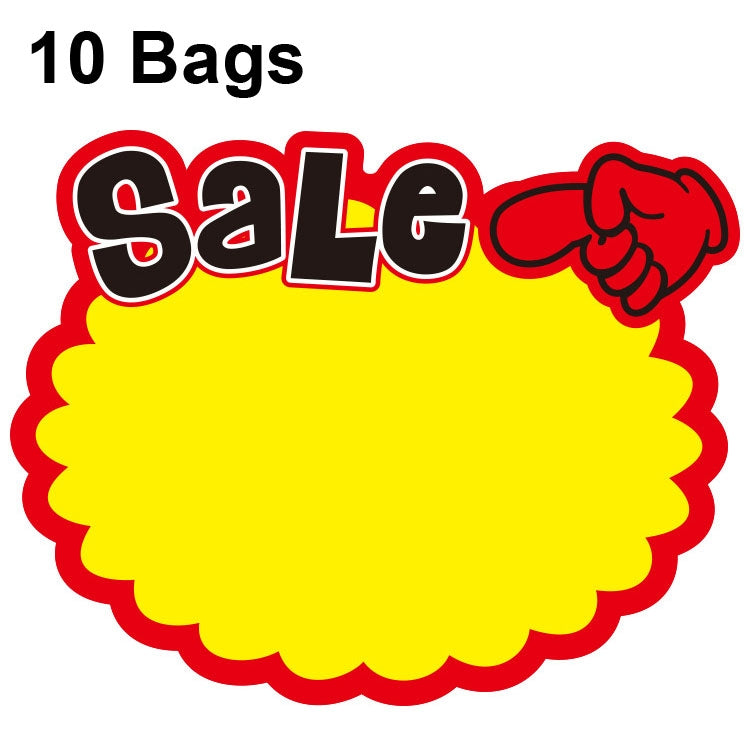 10 bags 9x7cm Explosion Sticker Product Price Tag Supermarket Price Label