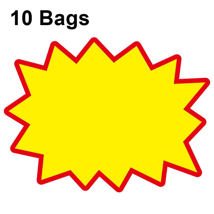 10 bags 9x7cm Explosion Sticker Product Price Tag Supermarket Price Label