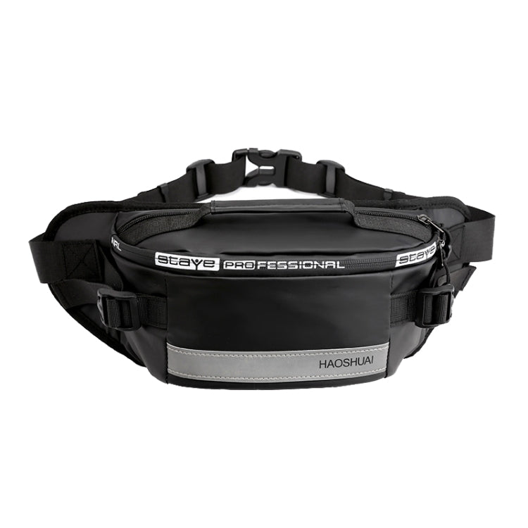 HAOSHUAI Outdoor Running Waist Bag With Reflecting Strip Chest Bag