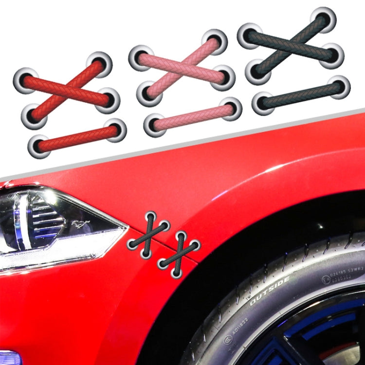 10 PCS Shoelace Car Sticker Body Cover Up Scratch Patch Sticker
