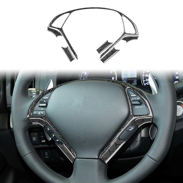 For Infiniti G35/G37/G25/Q60 6pcs /Set Steering Wheel Decorative Cover Trim Sticker
