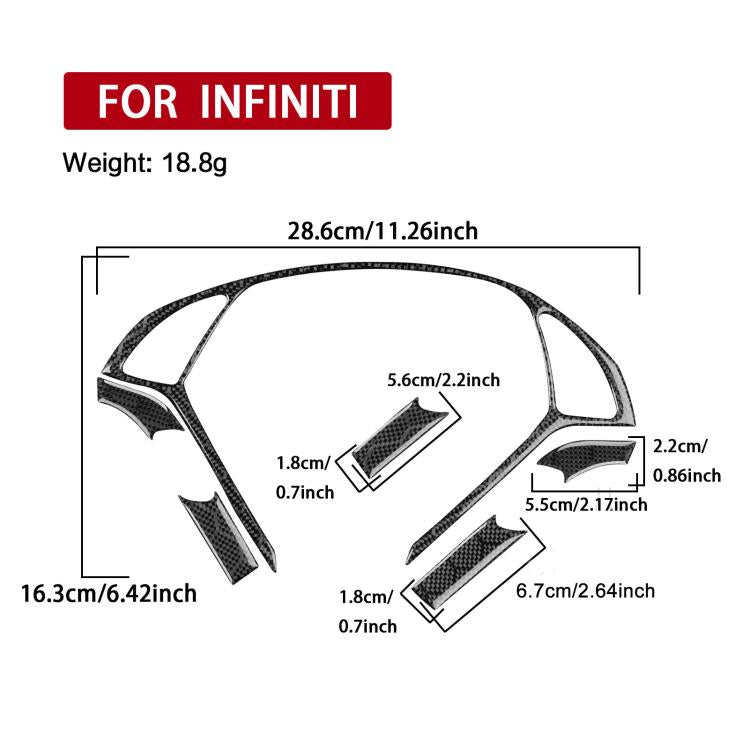 For Infiniti G35/G37/G25/Q60 6pcs /Set Steering Wheel Decorative Cover Trim Sticker