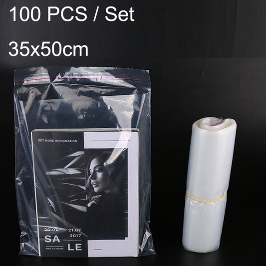 100 PCS / Set PE Clothing Packaging Bag Transparent Self-Stick Bag Jewelry Plastic Sealed Bag, Size: