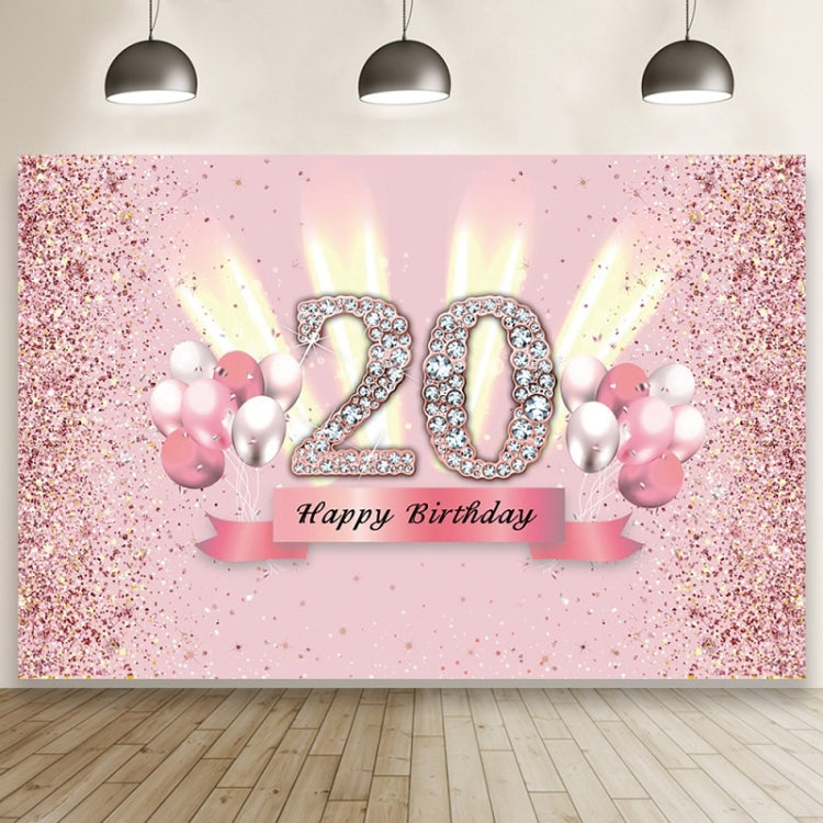 1.5x1m Cartoon Digital Birthday Balloon Party Scene Photographic Backdrop