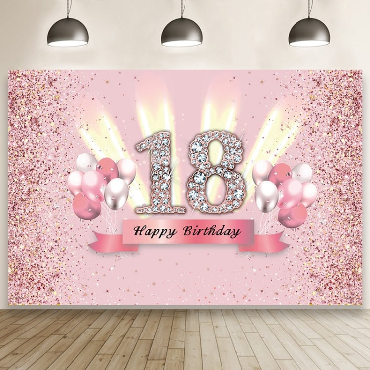 1.5x1m Cartoon Digital Birthday Balloon Party Scene Photographic Backdrop