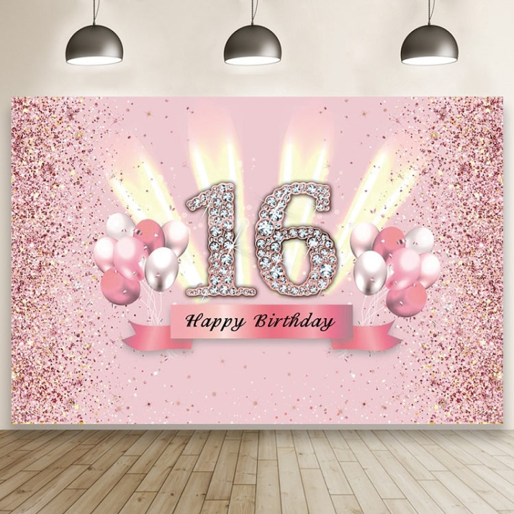 1.5x1m Cartoon Digital Birthday Balloon Party Scene Photographic Backdrop
