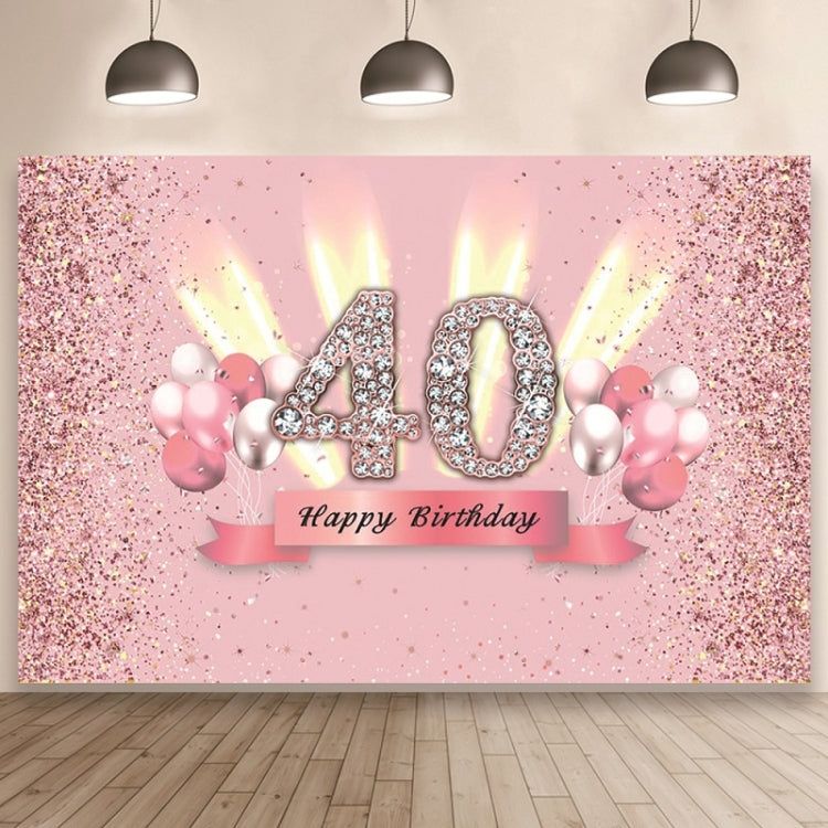 1.5x1m Cartoon Digital Birthday Balloon Party Scene Photographic Backdrop