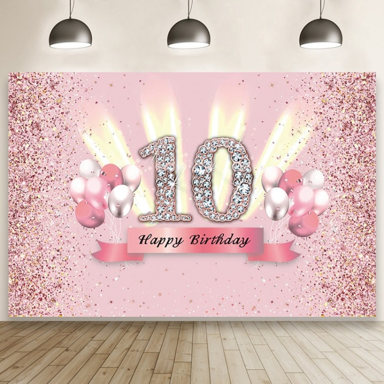 1.5x1m Cartoon Digital Birthday Balloon Party Scene Photographic Backdrop