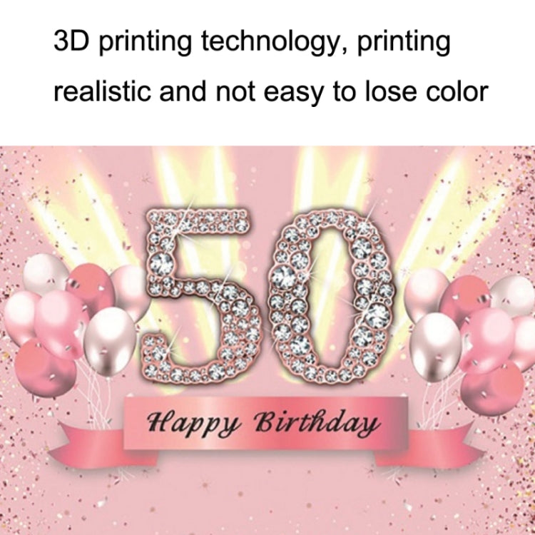 1.5x1m Cartoon Digital Birthday Balloon Party Scene Photographic Backdrop