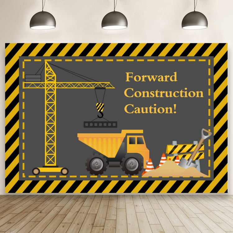 1.5m x 1m  Construction Vehicle Series Happy Birthday Photography Background Cloth