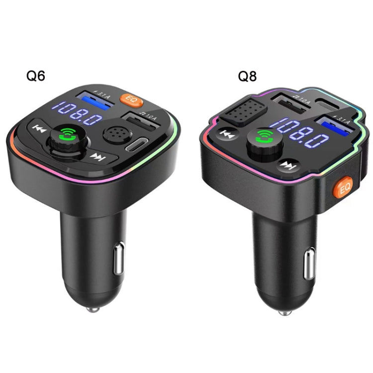 Car Bluetooth FM Transmitter PD Fast Charging Ambient Light