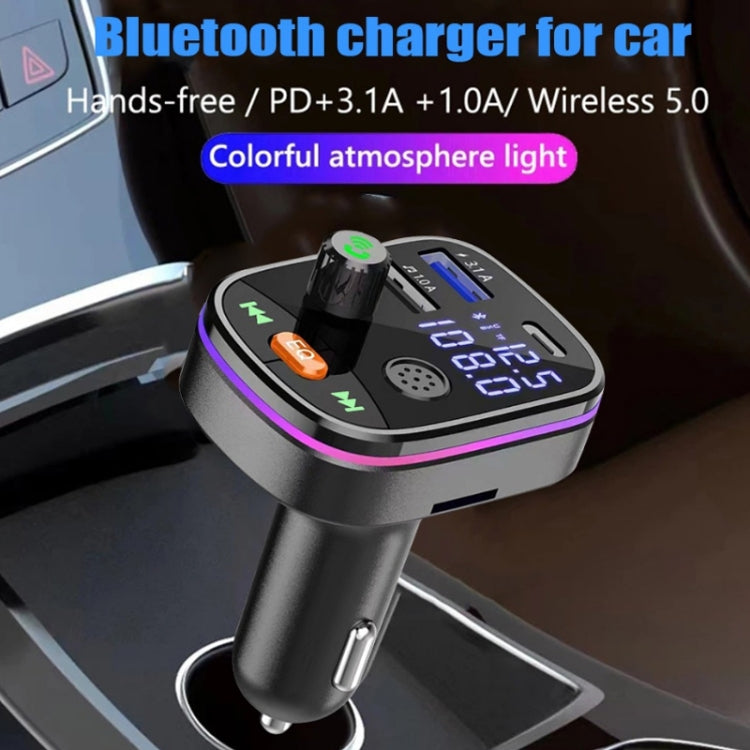 Car Bluetooth MP3 With TYPE-C Port PD Charging FM Transmitter