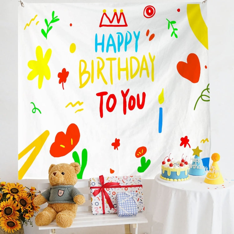 Birthday Layout Hanging Cloth Children Photo Wall Cloth, 150x180cm Velvet