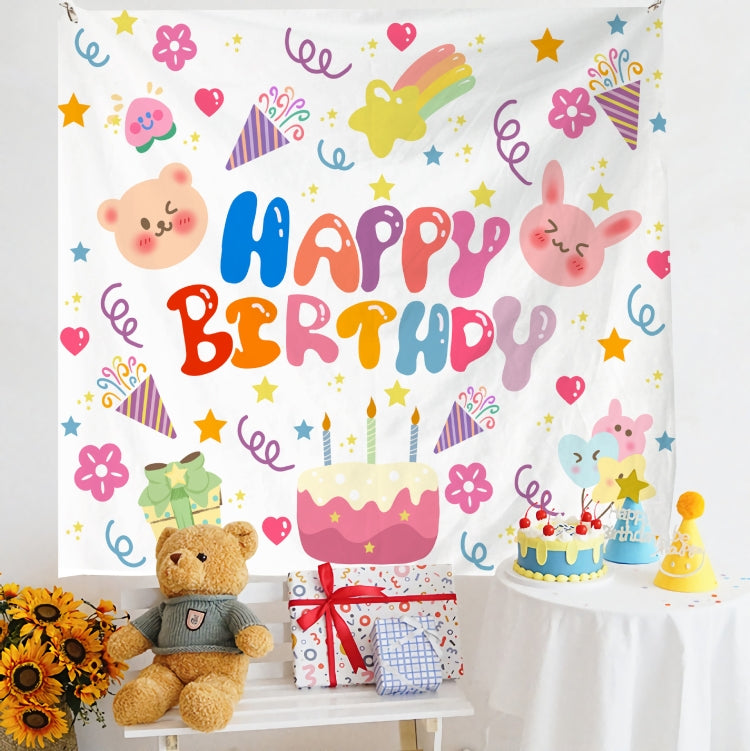 Birthday Layout Hanging Cloth Children Photo Wall Cloth, 150x230cm Velvet