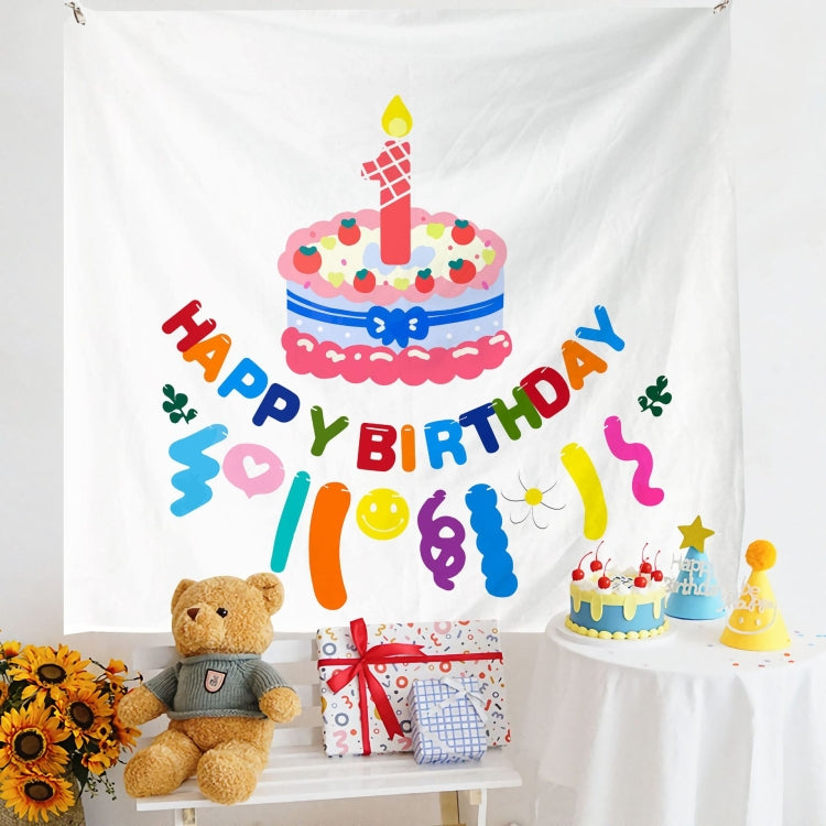 Birthday Layout Hanging Cloth Children Photo Wall Cloth, 180x200cm Velvet