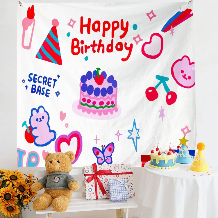 Birthday Layout Hanging Cloth Children Photo Wall Cloth, 180x200cm Velvet