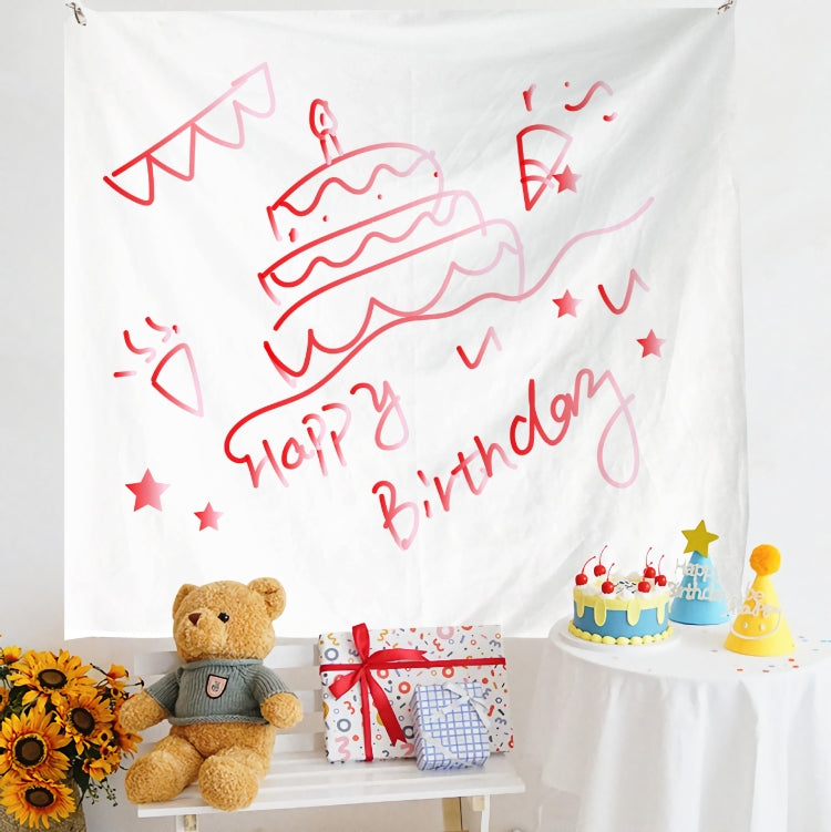 Birthday Layout Hanging Cloth Children Photo Wall Cloth, 180x200cm Velvet