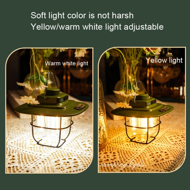 LY02 LED Retro Lantern Hand Tent Lamp USB Charging Camping Light